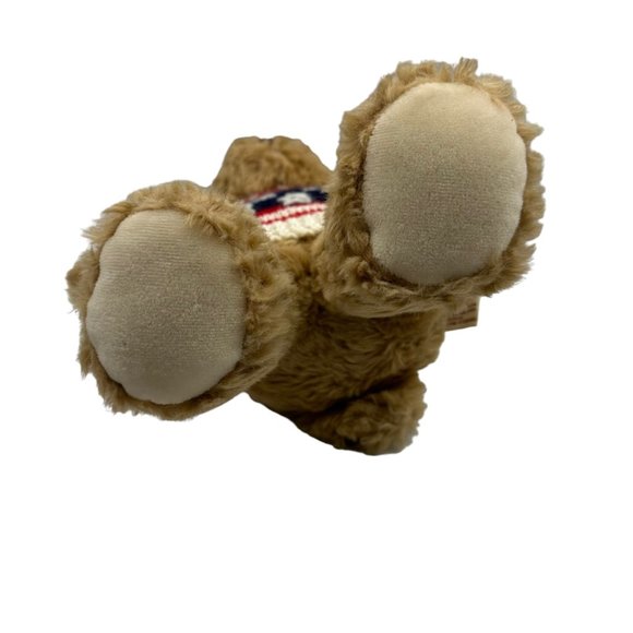 Teddy Bear Tan Brown Eyes Stars Stripes Shirt Gina Stuffed Animal Plush Toy - Picture 8 of 10